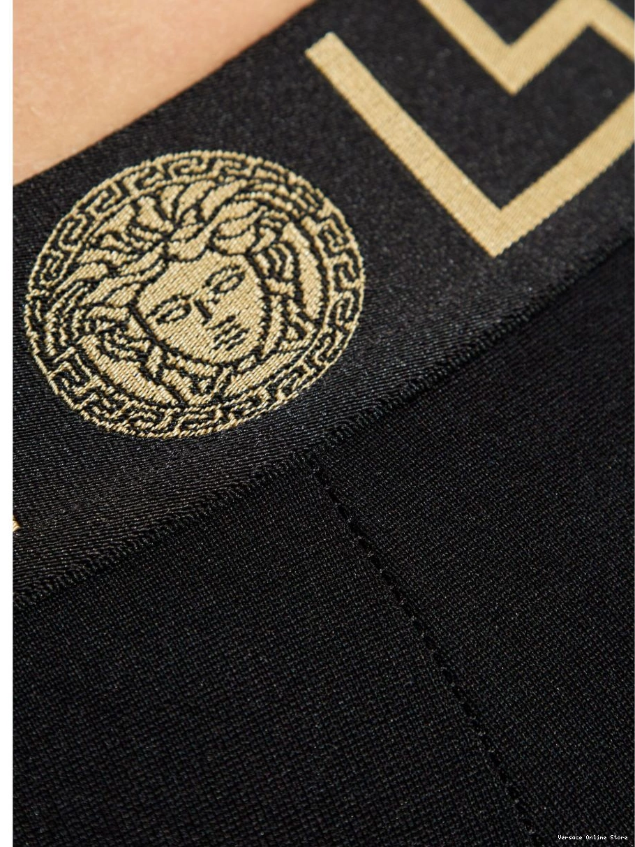 Affordable Women leggings Versace Greca-waistband high-waist 0405